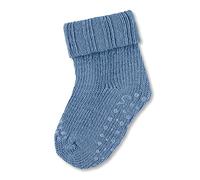Sterntaler ABS Krabbelsocken aus Wolle - Baby Stoppersocken - ABS-Motiv auf Spann und Sohle - Krabbelsöckchen - Baby und Kinderstrümpfe, mittelblau, Größe 18