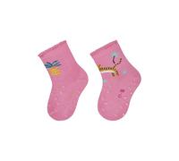 Sterntaler ABS Krabbelsocken Doppelpack Ananas - Baby- und Kinder Krabbelsocken mit ABS-Motiv, Ananas- & Tiger-Motive, Innenfrottee, Perlrosa, Größe 22