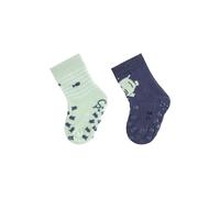 Sterntaler ABS Krabbelsocken Doppelpack Motiv Nilpferd - Baby Stoppersocken - ABS-Motiv auf Spann und Sohle - Krabbelsöckchen mit Innenfutter - Baby und Kinderstrümpfe, mintgrün, Größe 18