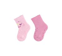 Sterntaler ABS Krabbelsocken Doppelpack Motiv Nixe - Baby Stoppersocken - ABS-Motiv auf Spann und Sohle - Krabbelsöckchen mit Innenfutter - Baby und Kinderstrümpfe, puderrosa, Größe 20
