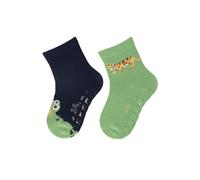 Sterntaler ABS -Socken 2er Pack Krokodil und Tiger für Jungen - Babysocken mit Anti -Rutsch -Noppen auf der Sohle - Antirutsch Socken für Babys im Set mit Motiv - marine, 20