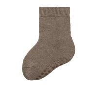 Sterntaler ABS Socken aus Wolle - Kinder Stoppersocken mit Innenfutter - ABS-Motiv auf Sohle - Krabbelsöckchen - Baby und Kinderstrümpfe, braun melange, Größe 24