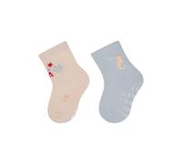 Sterntaler ABS Socken Doppelpack Hello Sea - Baby- und Kinder ABS Socken im Doppelpack mit Hello Sea- und Seepferdchen-Motiv, rutschfest, Lichtrosa, Größe 20