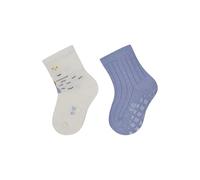 Sterntaler ABS Socken Doppelpack Hippo - Baby- und Kinder ABS Socken im Doppelpack mit Hippo- und Rippen-Motiv, rutschfest, Lichtgrau, Unisex, Größe 22