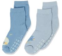 Sterntaler ABS Socken Doppelpack Jungen - Flauschige Stoppersocken mit Innenfrottee - Bequeme Baby- und Kinderstrümpfe Lieblingsmotiv Dinosaurier - blau, Größe 20