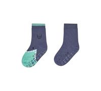 Sterntaler ABS Socken Doppelpack Motiv Hai und Rippenmuster - Kinder Stoppersocken - ABS-Motiv auf Sohle - Krabbelsöckchen - Baby und Kinderstrümpfe, blau, Größe 20