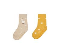 Sterntaler ABS Socken Doppelpack Motiv Lama - Kinder Stoppersocken - ABS-Motiv auf Sohle - Krabbelsöckchen - Baby und Kinderstrümpfe, beige, Größe 18