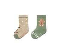 Sterntaler 2er-Pack ABS-Socken Weihnachten 25 beige/grün