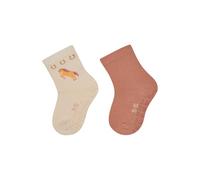 Sterntaler ABS Socken Doppelpack Pferd - Baby- und Kinder ABS Socken im Doppelpack mit Pferd- und Uni-Motiv, rutschfest, Cremeweiß, Größe 22
