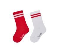Sterntaler Active Socken Doppelpack Ringel - Unisex Active Socken Lang Doppelpack Coolmax, Rippenmuster, Innenfrottee, atmungsaktiv, antibakteriell, rostfarben, Größe 30