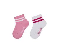 Sterntaler Active Socken Kurz Doppelpack - Baby- und Kinder-Socken im Doppelpack, uni mit Rippenmuster, Coolmax Funktionsmaterial, perlrosa, Größe 18