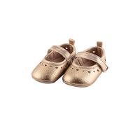 Sterntaler Baby Ballerinas Herz - Baby Schuhe aus Kunstleder mit Klettverschluss - Kleinkind Mädchen Schuh festlich mit Herzen-Tupfen-Bordüre und Rutschfester Sohle, Goldbraun, Größe 16