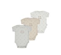 Sterntaler Baby Body 3er Pack - Mädchen - Body Mehrfachpack mit durchgehendem Schulterknopfverschluss und Kurzarm - Jerseybody mit Motiv Blumen und Katze Print - Farbe Mehrfarbig - Größe 80