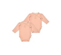 Sterntaler Baby Body Doppelpack Motiv Pferd Sunny - Mädchen - Wickelbody seitlich knöpfbar mit Druck auf der Brust - Langarm Jerseybody mit Druckknöpfen im Schritt - Farbe Aprikose - Größe 68