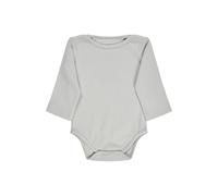 Sterntaler Baby Body Rippjersey - Unisex Baby - Langarm Geripptes Jersey aus Baumwoll-Polyester-Elasthan - im Schritt geknöpft - Silber, Größe 56