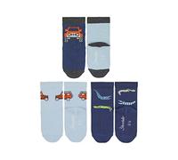 Sterntaler Baby-Jungen 3erPack Jeep/Krokodil Söckchen, blau, 17/18