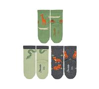 Sterntaler Baby-Jungen 3erPackDschungeltiere Söckchen, grün, 17/18