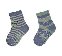 Sterntaler Baby-Jungen ABS-Söckchen DP T-Rex+Sterne Hausschuh-Socken, Tintenblau, 23/24