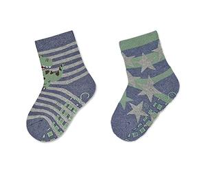 Sterntaler Baby - Jungen abs-sokjes dp t-rex+sterren Hausschuh Socken, Tintenblau, 19-20 EU