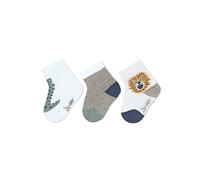 Sterntaler Baby Jungen Baby Socken Baby-Söckchen 3er Pack Krokodil - Socken Baby, Babysöckchen, Babysocken - aus Baumwolle - weiß, 14
