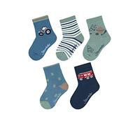 Sterntaler Baby Jungen Baby Socken Söckchen 5er Pack - Socken Baby, Babysöckchen, Babysocken - aus Baumwolle - mittelblau, 18