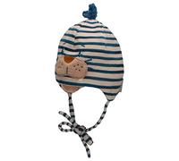 Sterntaler Baby Jungen Beanie Baby Beanie Robbe Mütze - Beanie Baby, Kinderbeanie - aus Strick mit Streifen und Bindeband - natur, 51