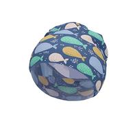 Sterntaler Baby Jungen Beanie Baby Slouch-Beanie Wale - Beanie Baby, Kinderbeanie - aus Jersey Baumwolle mit Print - Mittelblau, 51