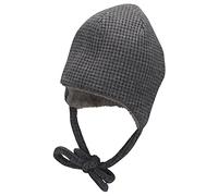 Sterntaler Baby Jungen Beanie Mütze - Waffeloptik, Kinderbeanie aus Viskose mit Bindeband - Rauchgrau, Größe 45