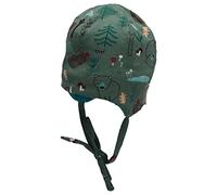 Sterntaler Baby Jungen Beanie Waldtiere Mütze - Kinderbeanie Gefüttert Mit Baumwoll Fleece - Dunkelgrün, 43