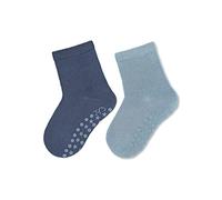 Sterntaler Baby - Jungen Fliesen Socken Baby Abs-söckchen Doppelpack Uni, Blau, 18