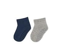 Sterntaler Baby - Jungen Fliesen Socken Baby Abs-söckchen Doppelpack Uni Kurz, Marine, 18