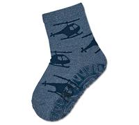 Sterntaler Baby Jungen Fliesen Socken Baby FLI AIR Hubschrauber Strümpfe meliert - Fliesen Rutsch Socken Baby - Hubschrauber Motiv - tintenblau, 18