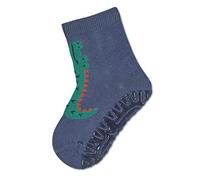 Sterntaler Baby Jungen Fliesen Socken Baby Fli Fli SUN Krokodil - Fliesen Rutsch Socken Baby - aus Baumwolle (pflegeleicht) - blau, 18