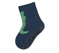 Sterntaler Baby Jungen Fliesen Socken Baby Fli Fli SUN Krokodil - Fliesen Rutsch Socken Baby - aus Baumwolle (pflegeleicht) - marine, 18