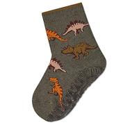Sterntaler Baby Jungen Fliesen Socken Baby FLI Soft Dinos Strümpfe - Fliesen Rutsch Socken Baby - mit Dinos Motiv und Vollplüsch - grün, 18