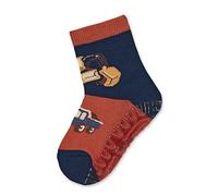 Sterntaler Baby Jungen Fliesen Socken Baby Fli Fli AIR Bagger - Fliesen Rutsch Socken Baby - aus Baumwolle mit Vollplüsch (Sohle) - marine, 18