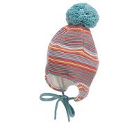 Sterntaler Baby Jungen GOTS Bommelmütze Mit Streifen - Aus Baumwolle Mit Ohrenklappen Und Bindeband - Dunkeltürkis, 51