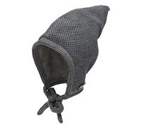Sterntaler Baby Jungen Häubchen Baby Mütze - Viskose Waffeloptik Mütze mit Bindeband - rauchgrau, 35