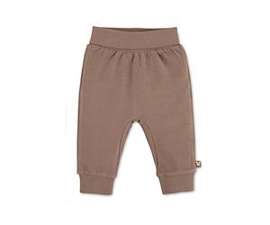 Sterntaler Baby Jungen Hose Baby GOTS Hose Emmi - Baby Hose, Kinder-Hose, Baby-Hose - mit Mitwachsbund und Stickerei - braun, 50