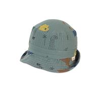 Sterntaler Baby Jungen Hut Baby Fischerhut Dinos - Baby Hut, Kopfbedeckung Baby Sommer, Sommerhut Baby - aus Baumwolle - dunkelgrün, 47