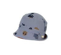 Sterntaler Baby Jungen Hut Baby Fischerhut Dinosaurier - Baby Hut, Kopfbedeckung Baby Sommer, Sommerhut Baby - aus Baumwolle - bleu, 45
