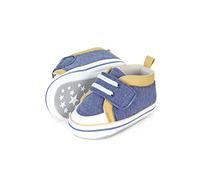 Sterntaler Baby Jungen Krabbelschuhe Baby Babyschuh - Krabbelschuhe Baby, Baby Schuhe, Krabbel Schuhe - mit Gummisohle - mittelblau, 22