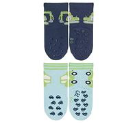 Sterntaler Baby-Jungen KrabbelsöckchenDoppelpack Bagger+Auto ABS Söckchen, Marine, 18, 8012230