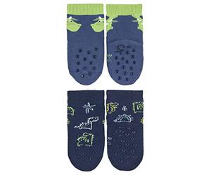 Sterntaler Baby-Jungen KrabbelsöckchenDoppelpack Drache+Dino ABS Söckchen, blau, 18, 8012221