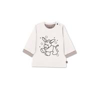 Sterntaler Baby Jungen Langarmshirt Baby GOTS Langarm-Shirt Emmi Druck - Baby Shirt Langarm - mit Esel Druck und Knopf - beige, 50