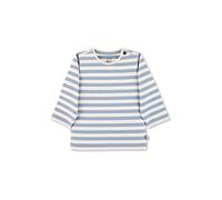 Sterntaler Baby Jungen Langarmshirt Baby GOTS Langarm-Shirt gestreift - Baby Shirt Langarm - mit Esel Stickerei und Knopf - bleu, 50