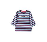 Sterntaler Baby Jungen Langarmshirt Baby Langarm-Shirt Ringel Langarmshirt - Baby Shirt Langarm - gestreift mit Smile Print - marine, 68