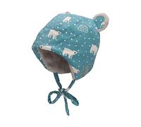 Sterntaler Baby Jungen Mütze Baby Eisbär Mütze - Mütze Baby, Kappe Kinder - aus Jersey mit Eisbär und Bindeband - himmelblau, 49