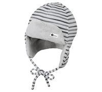 Sterntaler Baby - Jungen Mütze Baby Fliegermütze Streifen mit Flausch, hellgrau, 53