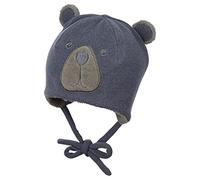 Sterntaler Baby - Jungen Mütze Baby Mütze Bärgesicht, Blau, 39